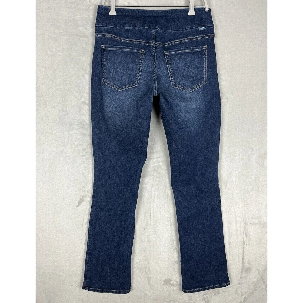 JAG Jean Women 8/33 Blue Wash Paley Boot Stretch Pull On High-Rise Whisker City
